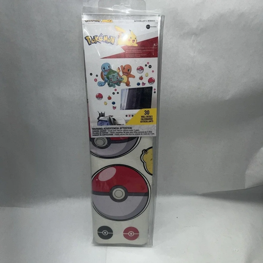 Giant Pokemon Wall Decals Kids Reusable Vinyl Cartoon Characters for Room Decor